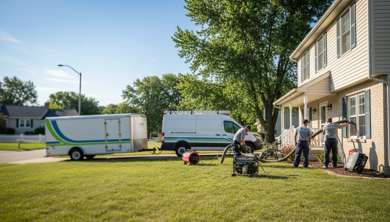 Flooded Basement Restoration And Cleanup With Repair in Urbana, IN near me